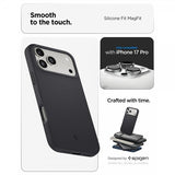 Spigen iPhone 17 Pro Cover Silicone Fit MagFit Sort