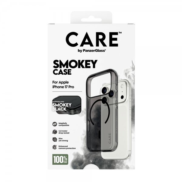 CARE by PanzerGlass iPhone 17 Pro Cover Smokey MagSafe Sort