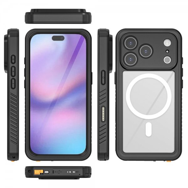 4smarts iPhone 17 Pro Cover Stark IP68 MagSafe Sort