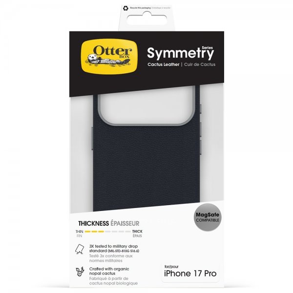 Otterbox iPhone 17 Pro Cover Symmetry Cactus Læder MagSafe Blue Sentiment