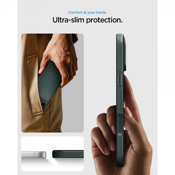 Spigen iPhone 17 Pro Cover Thin Fit MagFit Abyss Green