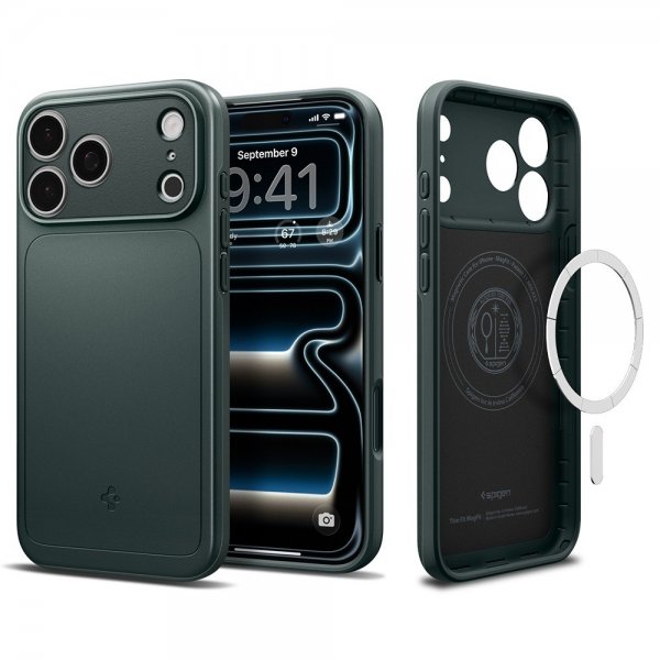 Spigen iPhone 17 Pro Cover Thin Fit MagFit Abyss Green