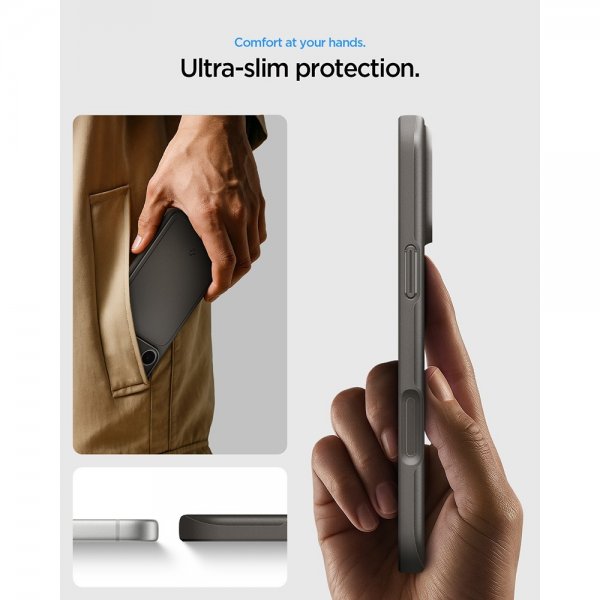 Spigen iPhone 17 Pro Cover Thin Fit MagFit Gunmetal