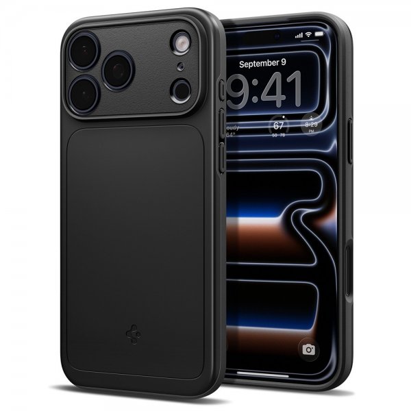Spigen iPhone 17 Pro Cover Thin Fit MagFit Sort