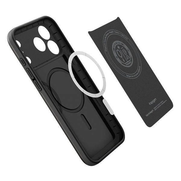 Spigen iPhone 17 Pro Cover Thin Fit MagFit Sort
