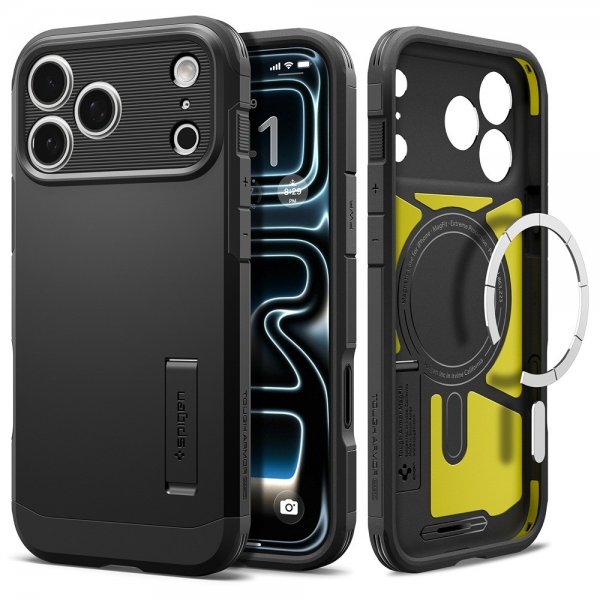 Spigen iPhone 17 Pro Cover Tough Armor T MagFit Sort