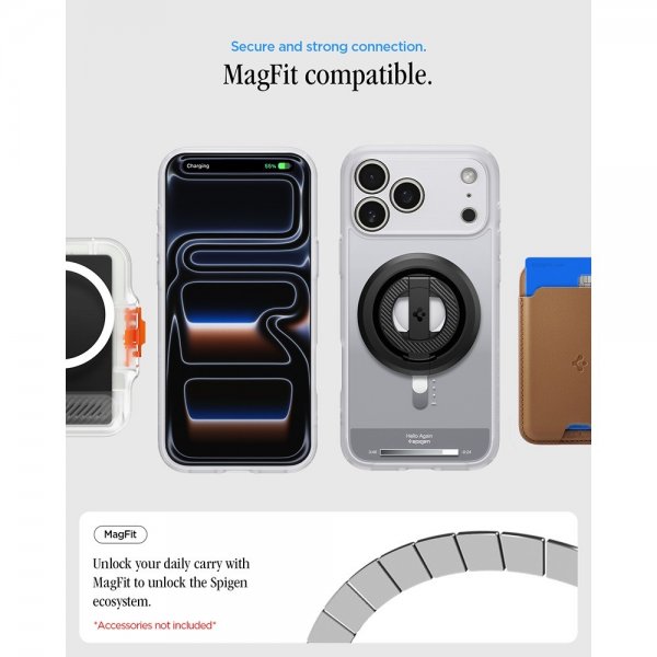 Spigen iPhone 17 Pro Cover Ultra Hybrid Classic MagFit Sølv