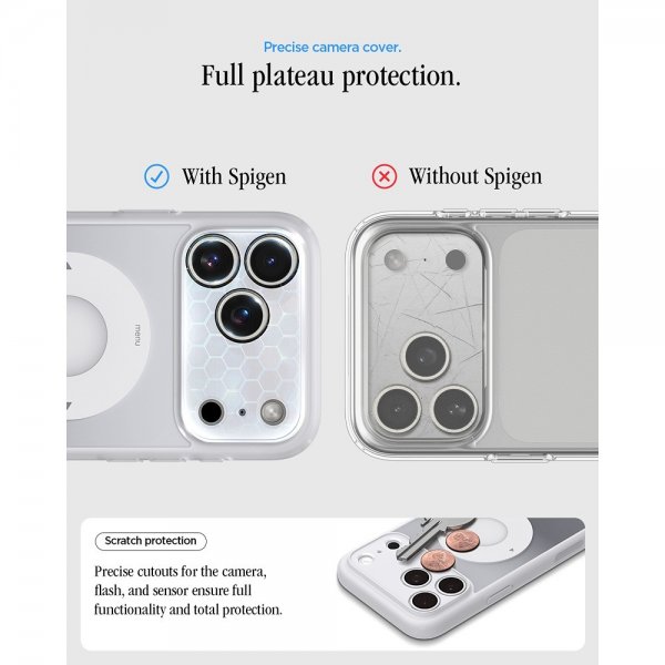 Spigen iPhone 17 Pro Cover Ultra Hybrid Classic MagFit Sølv