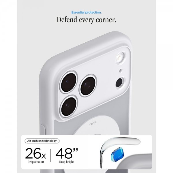 Spigen iPhone 17 Pro Cover Ultra Hybrid Classic MagFit Sølv