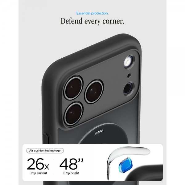 Spigen iPhone 17 Pro Cover Ultra Hybrid Classic MagFit Sort