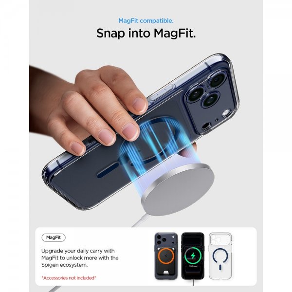 Spigen iPhone 17 Pro Cover Ultra Hybrid MagFit Clear Deep Blue