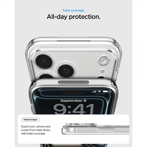 Spigen iPhone 17 Pro Cover Ultra Hybrid MagFit Clear Gold