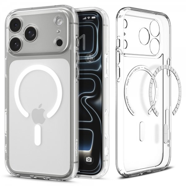 Spigen iPhone 17 Pro Cover Ultra Hybrid MagFit Clear White