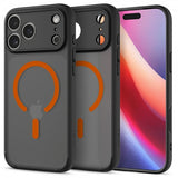 Spigen iPhone 17 Pro Cover Ultra Hybrid MagFit Frost Black Orange