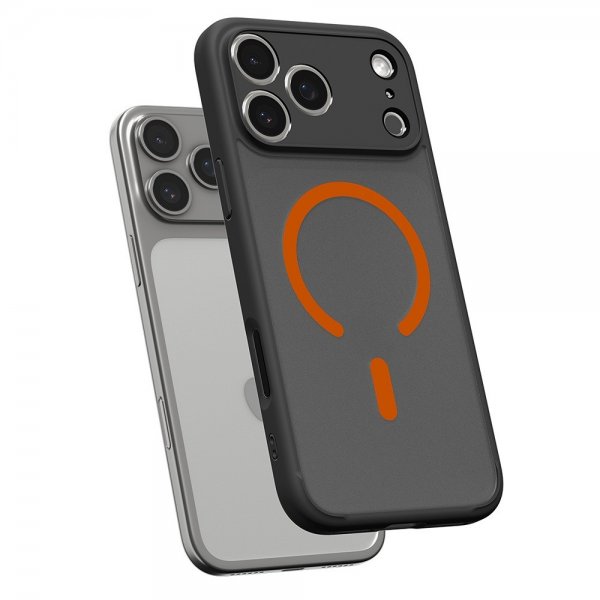 Spigen iPhone 17 Pro Cover Ultra Hybrid MagFit Frost Black Orange