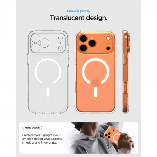Spigen iPhone 17 Pro Cover Ultra Hybrid MagFit Frost White
