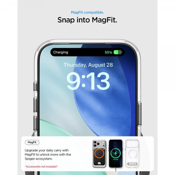 Spigen iPhone 17 Pro Cover Ultra Hybrid S MagFit Clear White