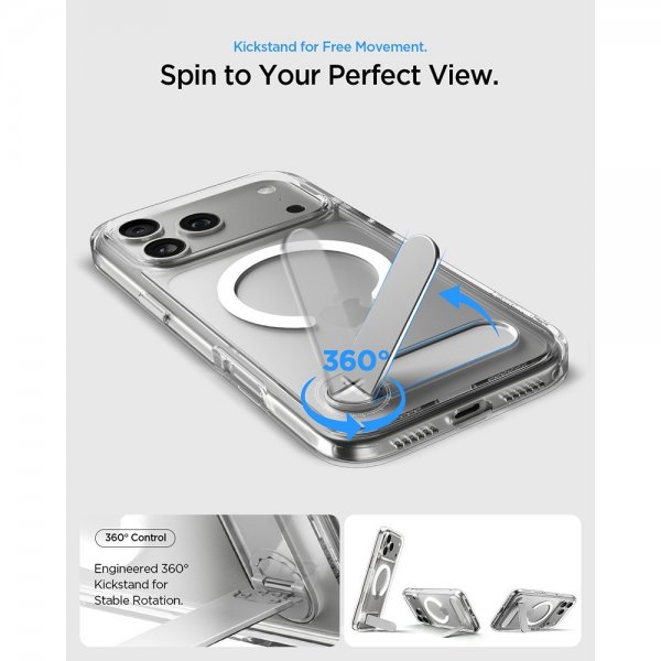 Spigen iPhone 17 Pro Cover Ultra Hybrid S MagFit Clear White