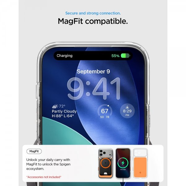 Spigen iPhone 17 Pro Cover Ultra Hybrid T MagFit Glossy Orange