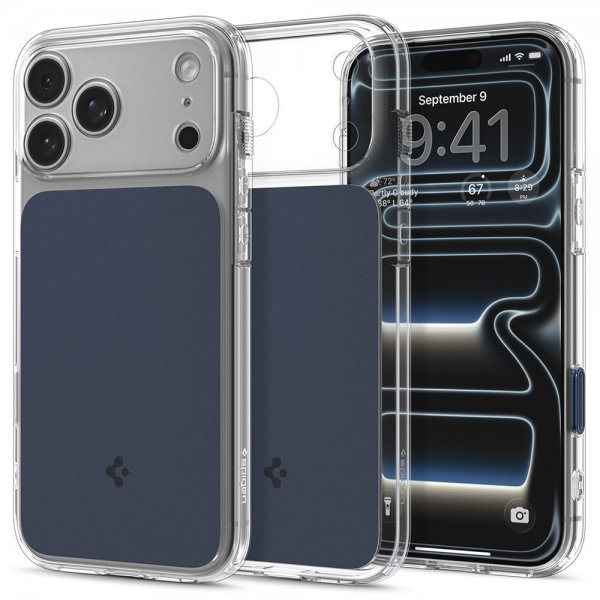 Spigen iPhone 17 Pro Cover Ultra Hybrid T MagFit Mat Blå