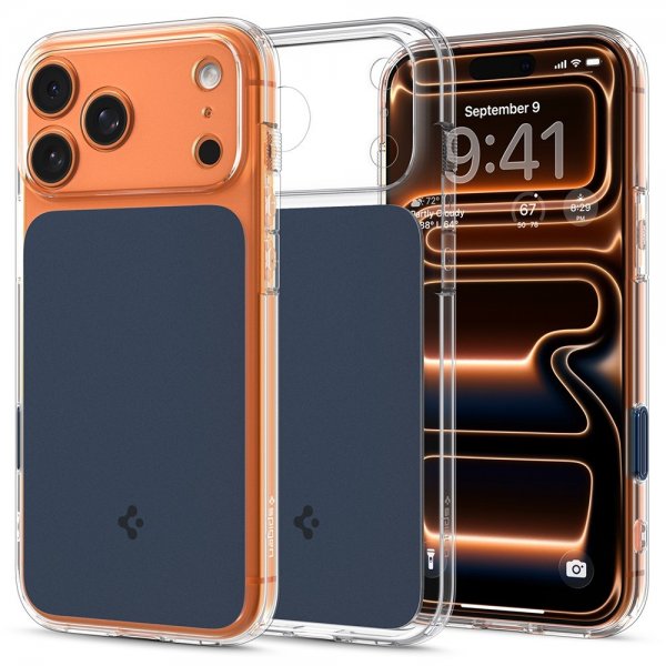 Spigen iPhone 17 Pro Cover Ultra Hybrid T MagFit Mat Blå