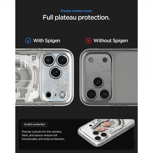 Spigen iPhone 17 Pro Cover Ultra Hybrid Zero One MagFit Natural Titanium