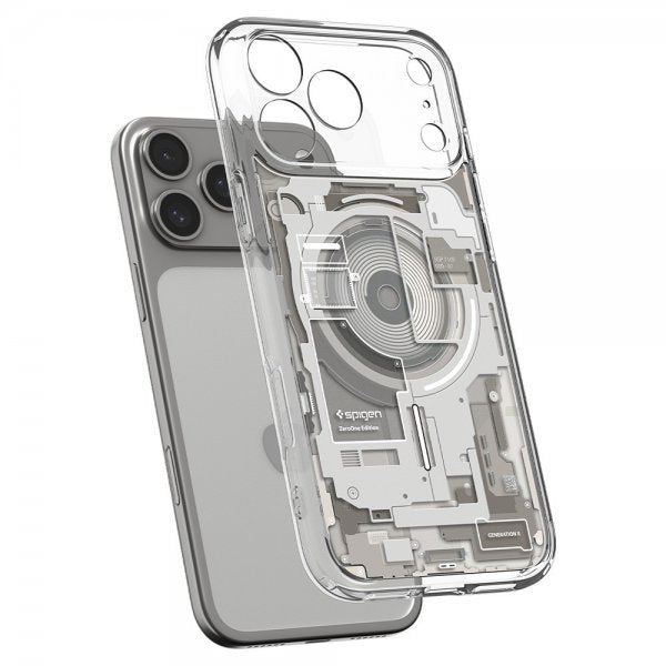 Spigen iPhone 17 Pro Cover Ultra Hybrid Zero One MagFit Natural Titanium