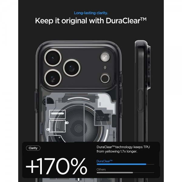 Spigen iPhone 17 Pro Cover Ultra Hybrid Zero One MagFit Sort