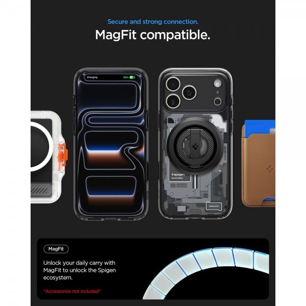Spigen iPhone 17 Pro Cover Ultra Hybrid Zero One MagFit Sort