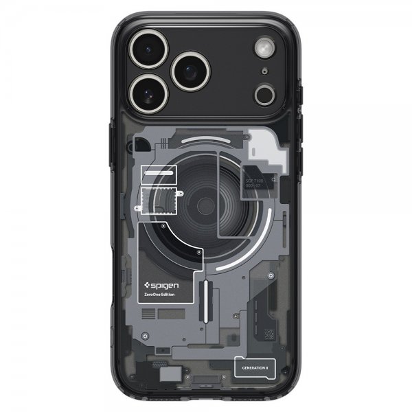 Spigen iPhone 17 Pro Cover Ultra Hybrid Zero One MagFit Sort