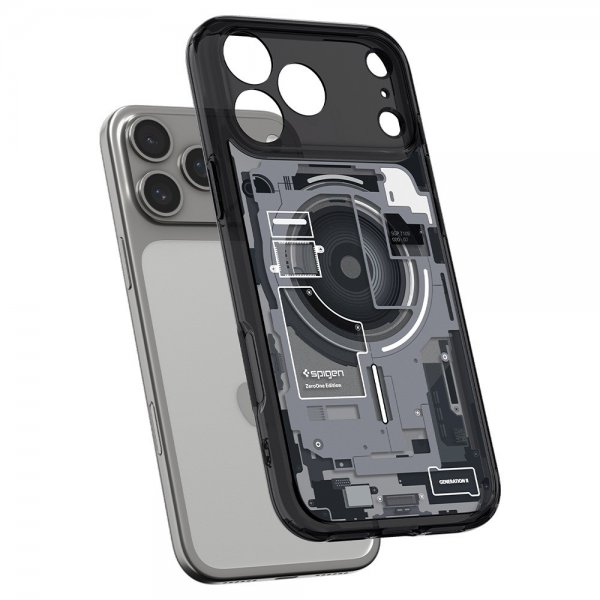 Spigen iPhone 17 Pro Cover Ultra Hybrid Zero One MagFit Sort