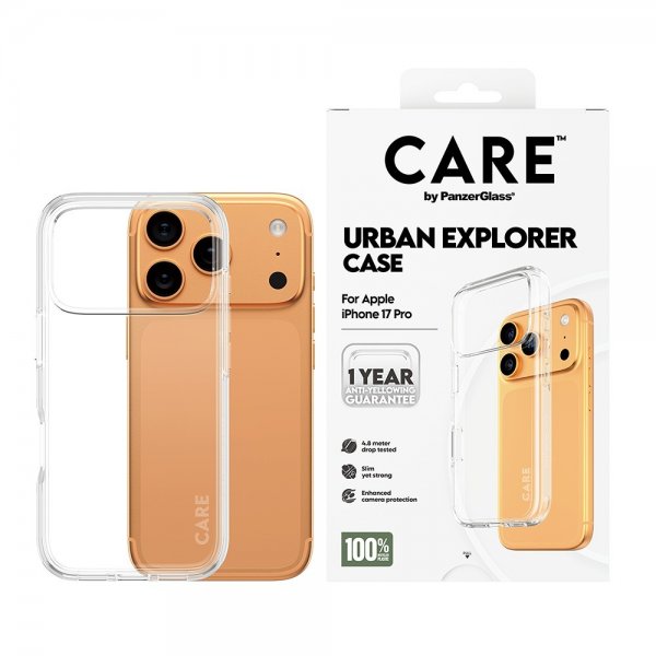 CARE by PanzerGlass iPhone 17 Pro Cover Urban Explorer Transparent