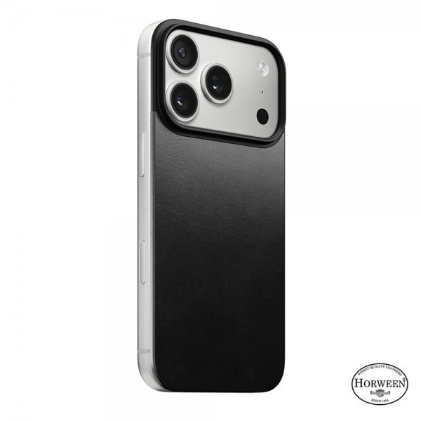 Nomad iPhone 17 Pro Skin Mag Leather Back Sort