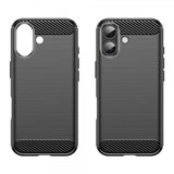iPhone 17 Cover Børstet Kulfibertekstur Sort
