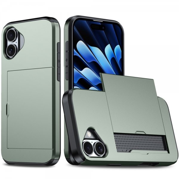 iPhone 17 Cover Card Slide Grøn