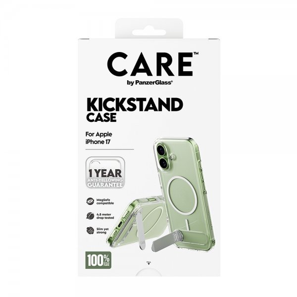 CARE by PanzerGlass iPhone 17 Cover Kickstand MagSafe Transparent