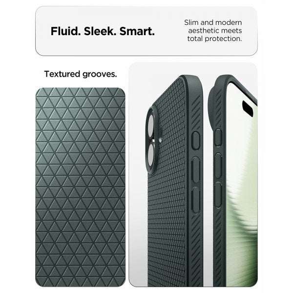 Spigen iPhone 17 Cover Liquid Air Abyss Green