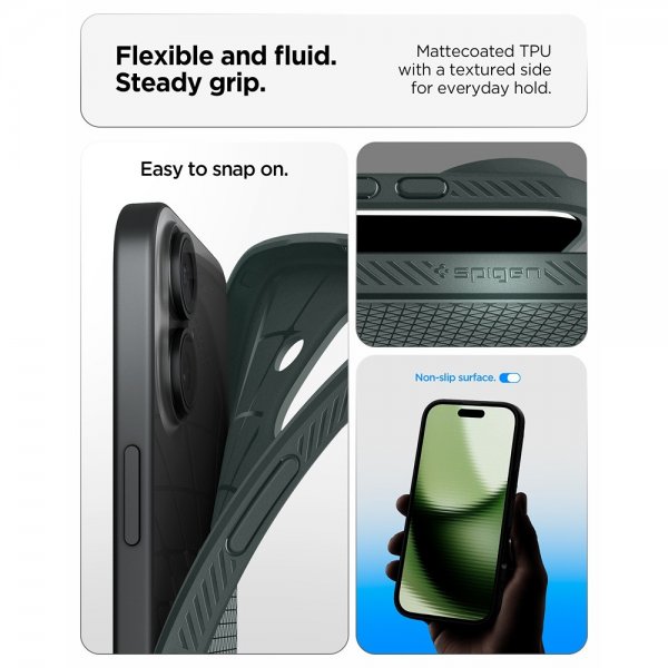Spigen iPhone 17 Cover Liquid Air Abyss Green