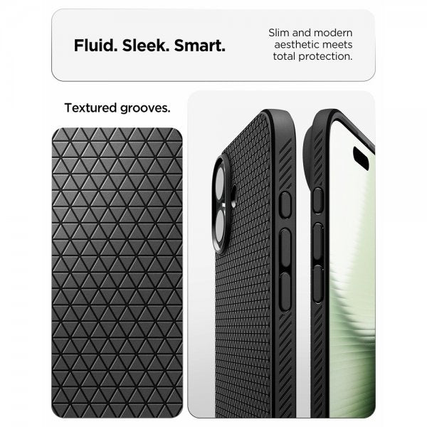 Spigen iPhone 17 Cover Liquid Air Mat Sort