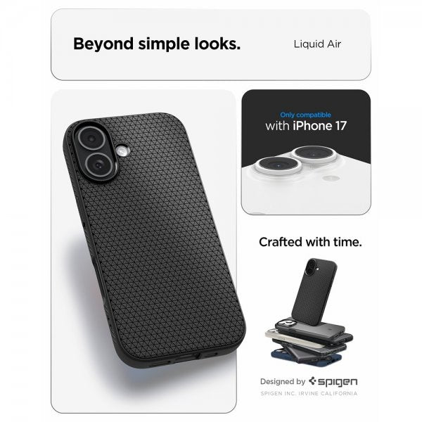 Spigen iPhone 17 Cover Liquid Air Mat Sort