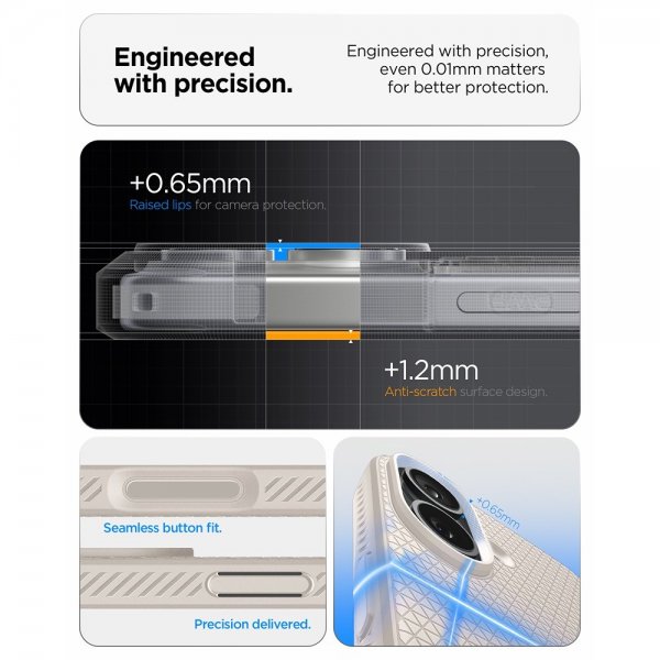 Spigen iPhone 17 Cover Liquid Air Natural Titanium