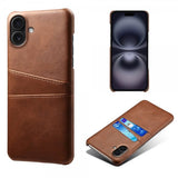 iPhone 17 Cover med to Kortlommer Mørkebrun