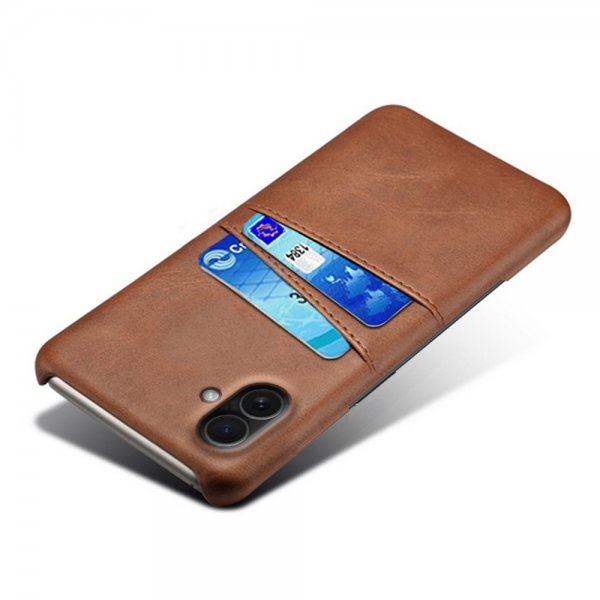 iPhone 17 Cover med to Kortlommer Mørkebrun
