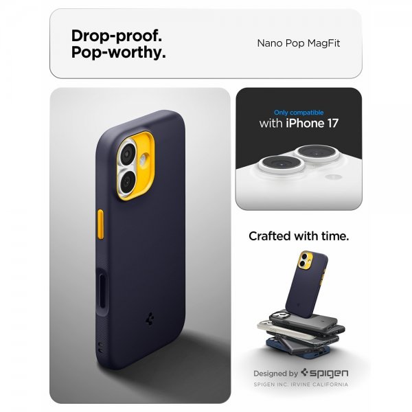 Spigen iPhone 17 Cover Nano Pop MagFit Blueberry Navy