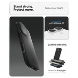 Spigen iPhone 17 Cover Optik Armor MagFit Sort