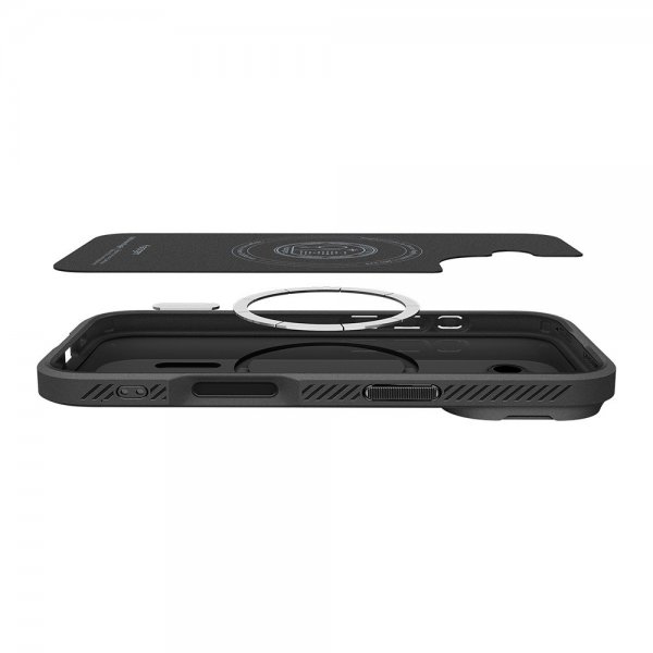 Spigen iPhone 17 Cover Optik Armor MagFit Sort