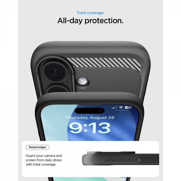 Spigen iPhone 17 Cover Rugged Armor MagFit Mat Sort