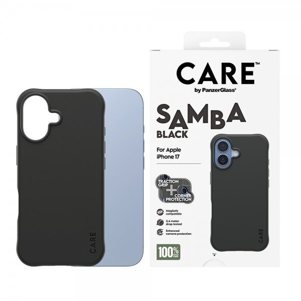 CARE by PanzerGlass iPhone 17 Cover Samba MagSafe Sort