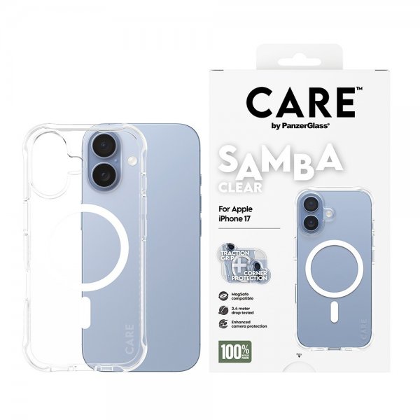 CARE by PanzerGlass iPhone 17 Cover Samba MagSafe Transparent