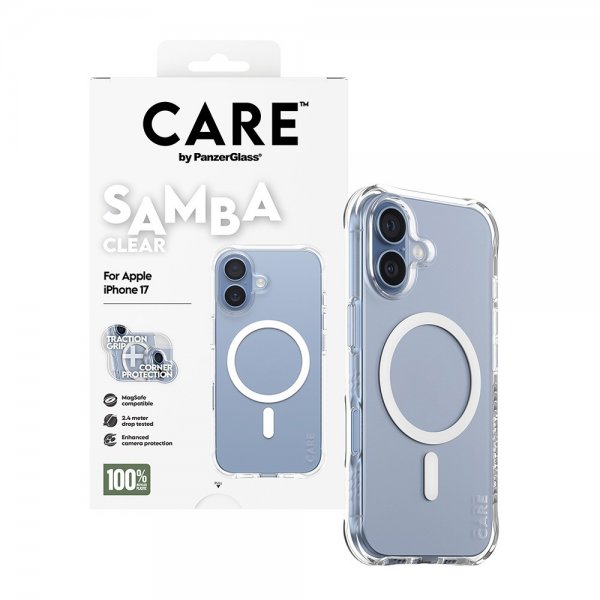 CARE by PanzerGlass iPhone 17 Cover Samba MagSafe Transparent